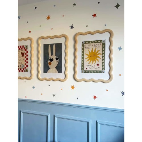 Star Wall Stickers - Warm Winter | Eco-Friendly, Removable, Reusable, Fabric Wall Stickers