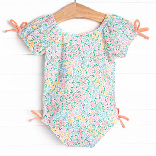 Reef Wonders Puff Sleeve One Piece, Pink – Stitchy Fish