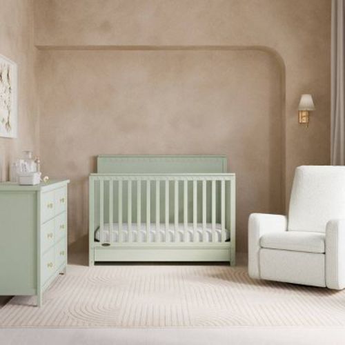 Graco Sasha 5-in-1 Convertible Crib with Drawer - Sage
