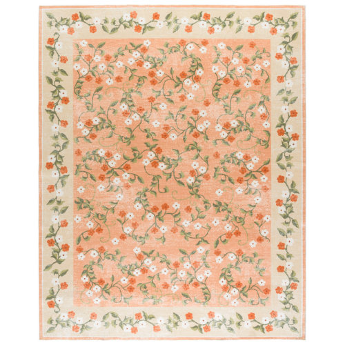 Martha Stewart Rugs Msrw Floral 195 Performance Machine Washable Floral Rug | Wayfair