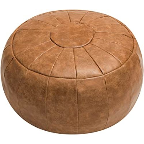 ROTOT Unstuffed Pouf Cover, Ottoman, Bean Bag Chair, Foot Stool, Foot Rest, Storage Solution or Wedding (Empty & New) (Amaretto)