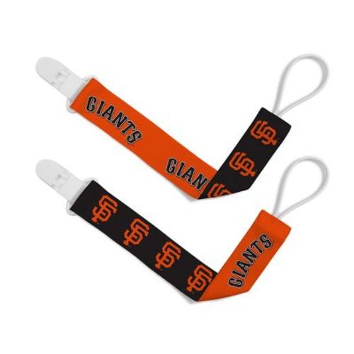 Babyfanatic Officially Licensed Unisex Pacifier Clip 2-pack - Mlb San Francisco Giants - Officially Licensed Baby Apparel