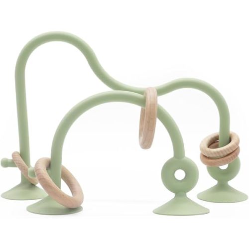 Montessori Toys for Babies 0-6 Months, High Chair Toys with Suction Cups for Babies, Suction Cup Toys for Toddlers 1-3, Kids Baby Sensory Toys, Silicone Baby Teething Toys for 6-12 Months