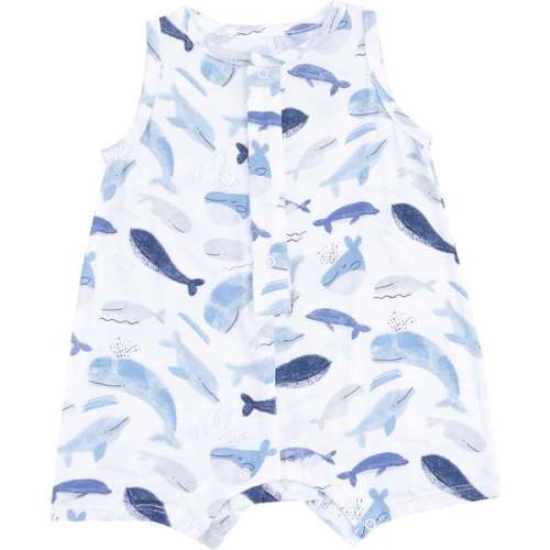 Sleevless Shortie Romper Whales - Angel Dear | Maisonette