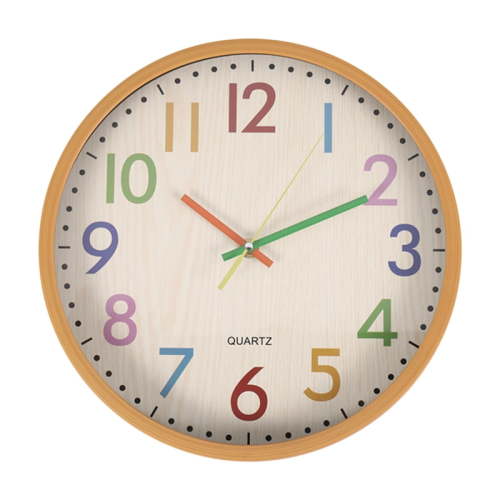 Silent Non Ticking Kids Wall Clock, Battery Operated Colorful Decorative Clock for Children Nursery Room Bedroom School Classroom