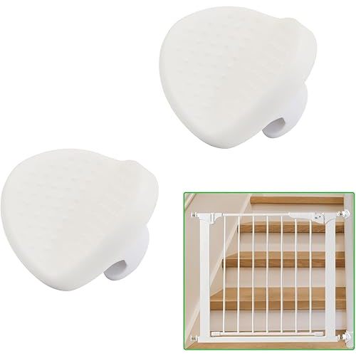Baby Gate Banister Adapter for Pressure Gate 2 Pack Baby Gate for Stairs with Banister and Wall Baby Gate Replacement Parts Dog Child Gate for Stairs with Banister No Drill Banister Baby Gate Adapter