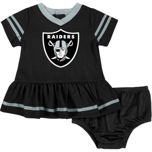2-Piece Baby Girls Las Vegas Raiders Dress & Diaper Cover Set