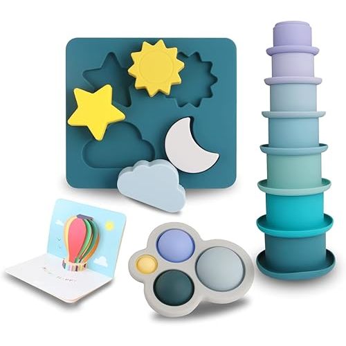 Montessori Toys for 1 Year Old - Gift for Toddlers, Baby Educational Toys for 6-12 Months, Baby Gift Set for Cognitive Development, Montessori Toys for Babies 6-12 Months