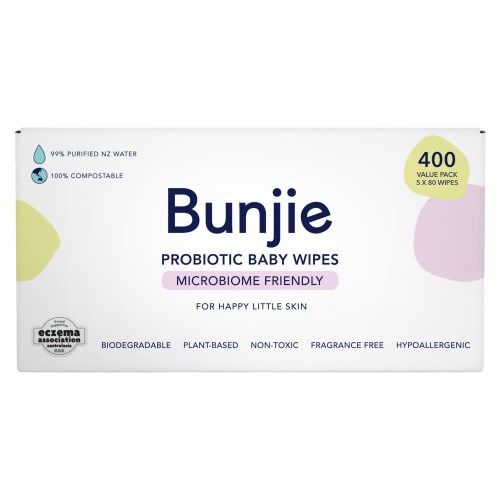 Bunjie Probiotic Baby Wipes 400 Pack