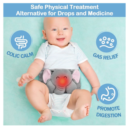 Baby Colic and Gas Relief - Heigoeost Heated Tummy Wrap for Newborns Belly Relief by Soothing Warmth, Baby Heating Pad Swaddling Belt Relief & Soothe Gas, Colic and Upset Stomach for Fussy Infants