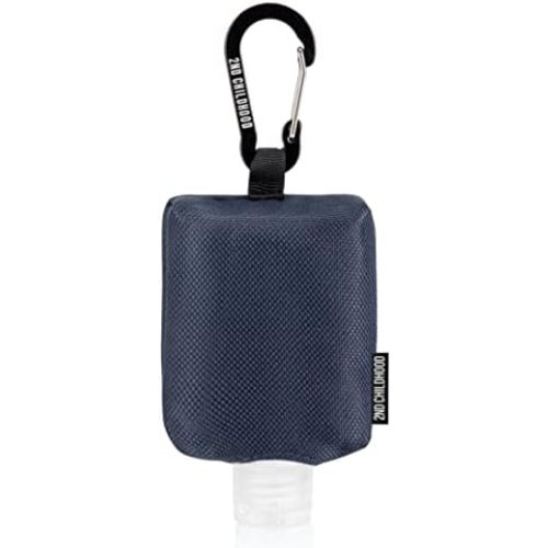 Travel Size Bottle Case, Hand Sanitizer Holder Carrier Bag - Portable Mini Waist Bag for Liquid Storage - Clip On Belt Loop, Backpack and Purse - Includes Empty Flip Cap 2 oz. Reusable Bottle