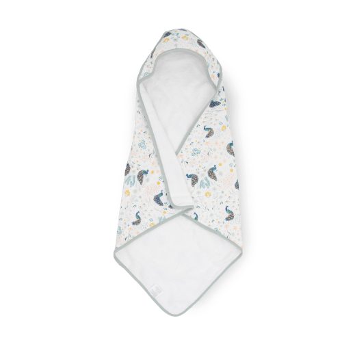 Infant Hooded Towel - Peacock