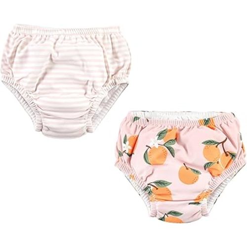 Hudson Baby Unisex Baby Swim Diapers, Oranges, 6-12 Months