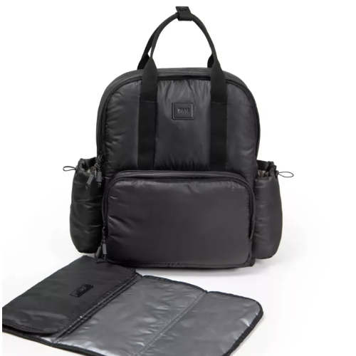 7am Enfant Diaper Bag Backpack with Portable Changing Pad - Water Resistant Shell - Black