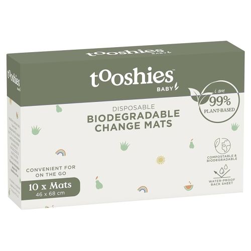 Tooshies Baby | Biodegradable Change Mats | Disposable | Plant-based Materials | Waterproof backsheet | Cute Prints | Recyclable Packaging | 10pk : Amazon.com.au: Baby