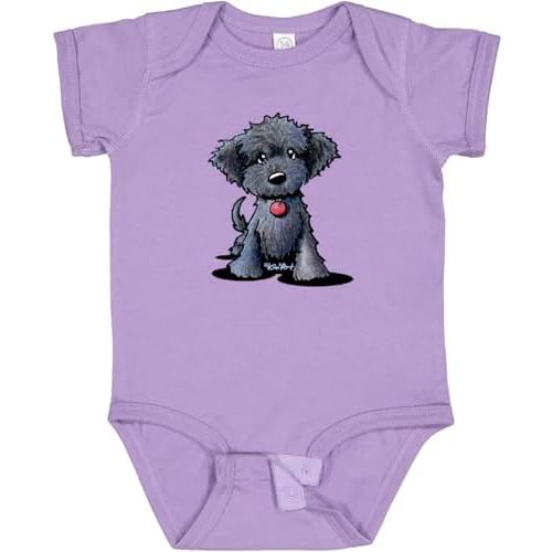 inktastic Black Doodle Puppy Baby Bodysuit - KiniArt