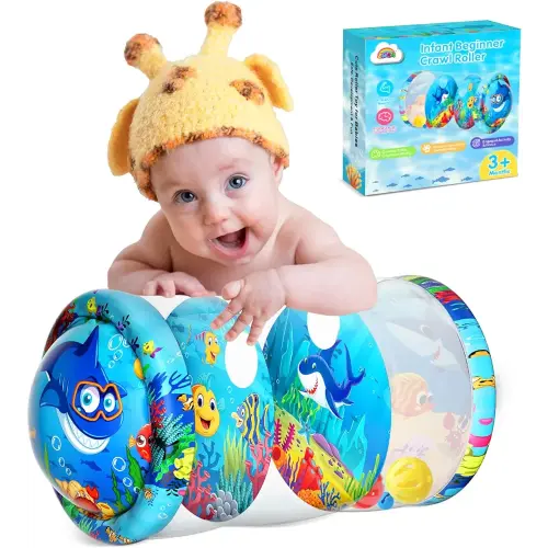ZMLM Baby Crawling Boys Toys 6-12 Months - Inflatable Tummy Time Toys for Infant Toddler Developmental - Sensory Rolling Toys Gifts for 3-6 6-12 Baby Boys