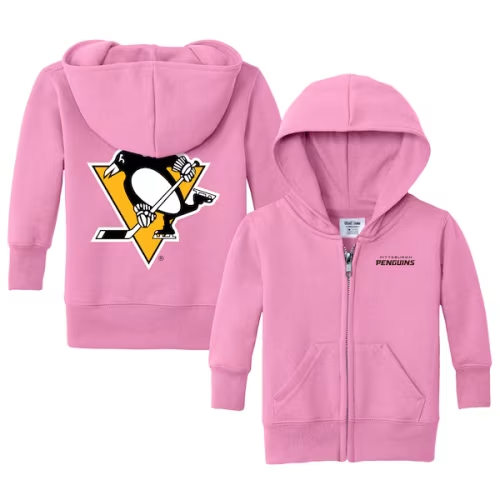 Infant Pittsburgh Penguins Chad & Jake Pink Logo Full-Zip Hoodie