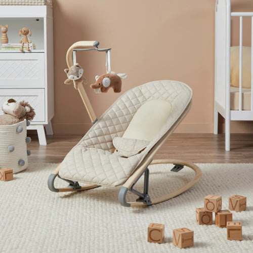 Raven Rocker - Natural: Foldable Baby Bouncer | Mocka