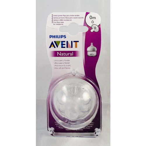 Avent Teats Natural 2 Teats to Newborn Flow 0 Months