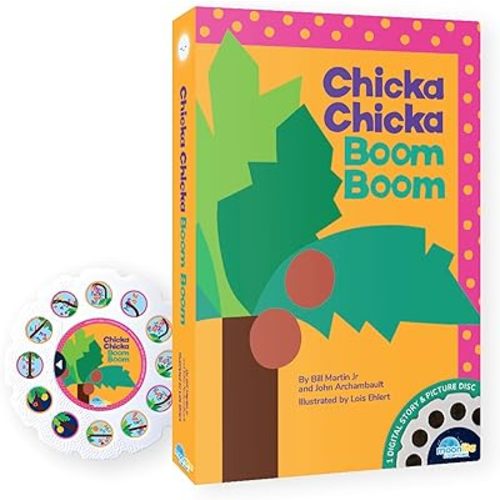 Moonlite Storybook Reels For Flashlight Projector, Kids Toddler | Chicka Chicka Boom Boom | Single Reel Pack Story for 12 Months and Up
