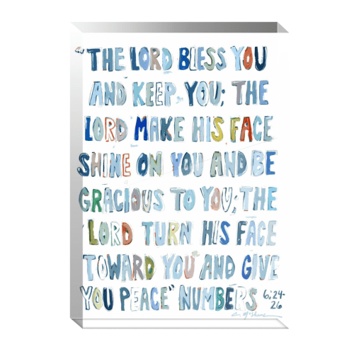 "Numbers" acrylic block – Chelsea McShane Art