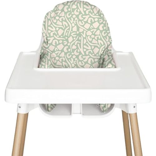 Highchair Cushion Cover for Inflatable Cushion, Compatible for IKEA Antilop Highchair,Accessories Stain-Proof and Wipeable Cushion Cover (Cushion NOT Included)(Sage Savannah)