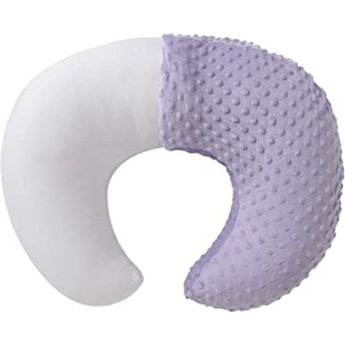 Nursing Pillow and Positioner with Cover for Breastfeeding and Bottle Feeding, Propping Baby, Tummy Time, Baby Sitting Support, Awake-Time Support (Orchid, 22" x 17.7" x 5.9")