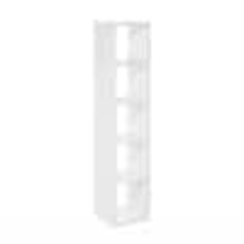 Furinno Cubicle 71.93 in. Tall White Wood 5-Cube Bookcase LU23003WH