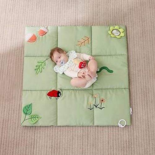 UTEX Premium 9-in-1 Tummy Time Mat, Soft Sensory Mat for Infants, Baby Play Gym Mat with 9 Sensory Toys, Newborn Essentials Gift