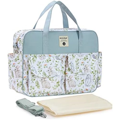Kamay's Mummy Shoulder Bag Diaper Bag Chic Nappy Changing Bag Tote/Messenger Style Large with Changing Mat, Adjustable Straps