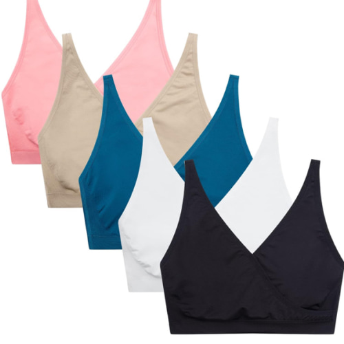 Suekaphin 5pack Nursing Bra Maternity Bra Breastfeeding Sleeping/Sleep Bra Pregnancy Women's Seamless Bralette Wirefree