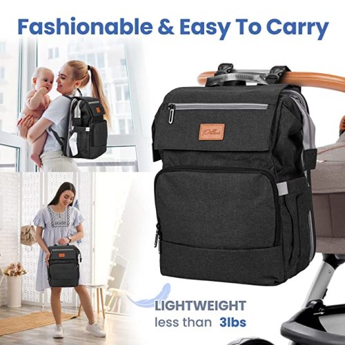 PILLANI Baby Diaper Bag Backpack - Baby Bag for Boys & Girls - Diaper Backpack - Large Travel Diaper Bags with Changing Pad - Baby Registry Search & Baby Shower Gifts - Newborn Essentials Must Haves