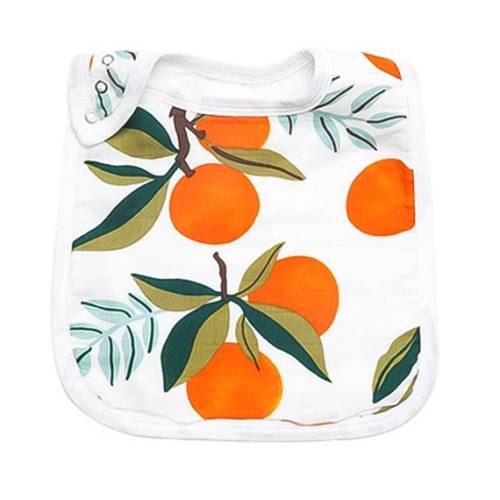 4 Piece-orange Bamboo Cotton Muslin Swaddle Blanket Bib Burp - Etsy