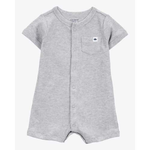 Baby Thermal Short-Sleeve Romper - Gray - Carter's | Carter's