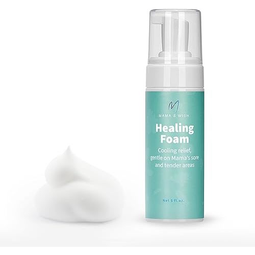 Mama & Wish Witch Hazel Perineal Healing Foam - Postpartum Essentials - Medicated Postpartum Spray for Perineal Relief - Postpartum Care and Recovery, Hemorrhoid Perineal Spray, After Birth Essentials