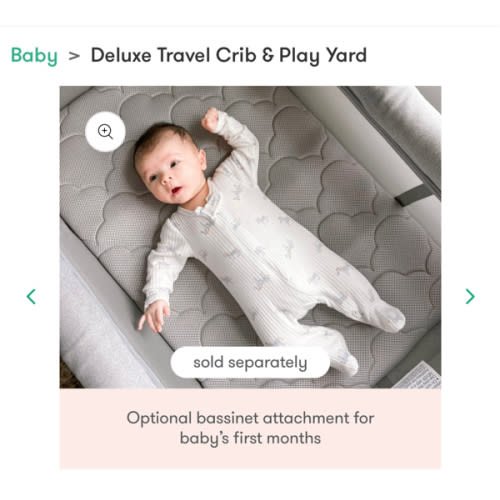 Deluxe Travel Crib & Play Yard - Bassinet Attachment Only