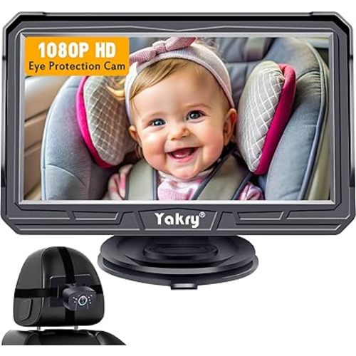 Baby Car Camera Backseat Easy: Setup Clear Pictures HD 1080P Day/Night Vision No Delay Keep an Eye for Little One on Driving Long Wire Easy to Hide for Vehicles with QR Code Video to Install Y60