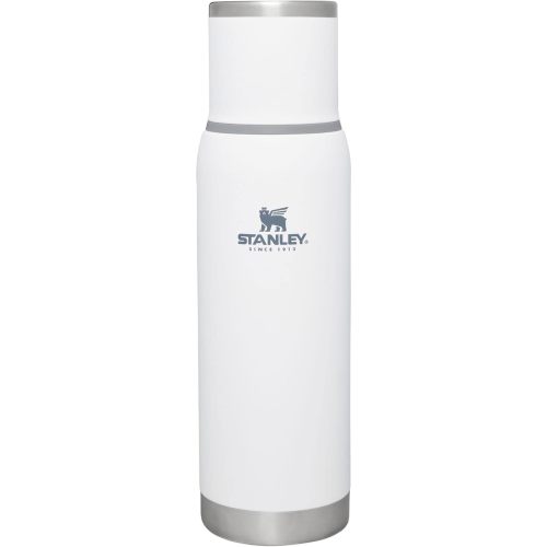 Stanley Adventure-To-Go Vacuum Bottle 1.1 qt | Wide Mouth with Leakproof Cup Lid | Keep Drinks Hot or Cold | Packable for Travel | Insulated Stainless Steel Thermal Bottle | BPA-Free | Polar