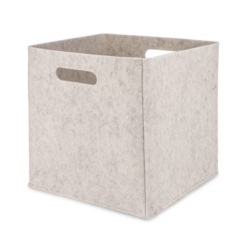 Parker Baby Felt Storage Cube Bin - 13" Inch - White