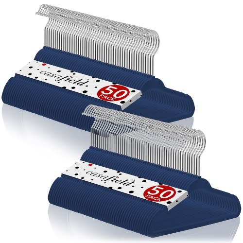100 Velvet 11in Baby Hangers - Royal Blue
