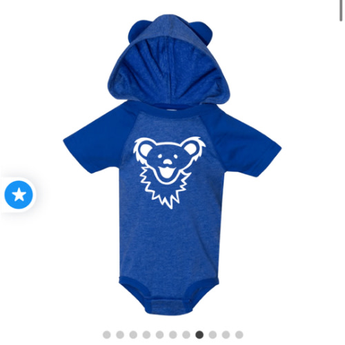 Dancing Bear Face Hooded Baby One Piece
