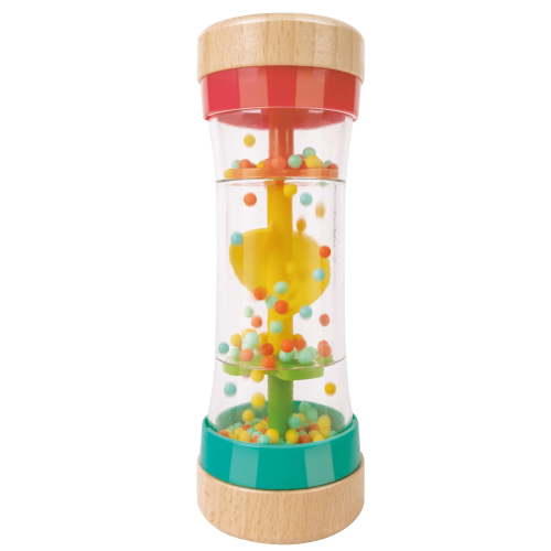 Hape Rainbow Stick Shake Beaded Raindrops, Infant Sensory Rattle Toy, Unisex Child Ages 0M+, Plastic