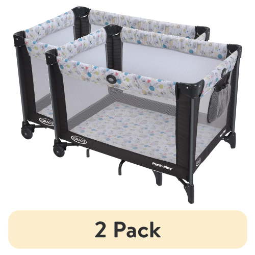 (2 pack) Graco Pack 'n Play Portable Infant Playard, Carnival, Unisex, 18.52 lbs