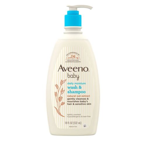 Aveeno Baby Daily Moisture Gentle Body Bath Wash & Shampoo - Lightly Scented - 18 fl oz