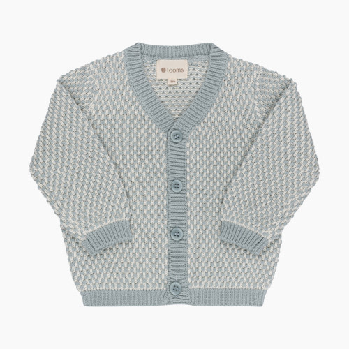 Elys & Co Bubble Knit Cardigan - Blue, 6 M