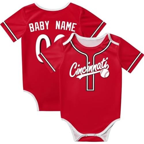 KREDE Baby Clothes Unisex Bodysuit Personalized Custom Baby Name Number for Boy Girl