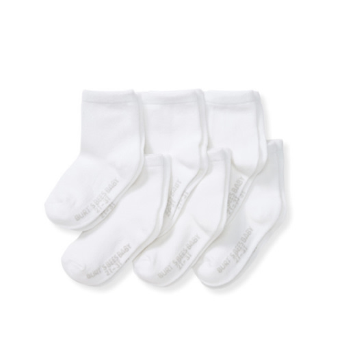 Solid Organic Cotton Baby Crew Socks 6 Pack