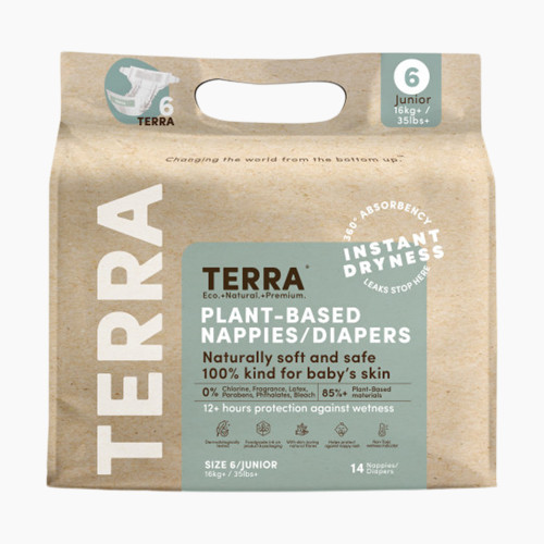 Terra Premium Plant-Based Diapers - Size 6 (122 Ct)