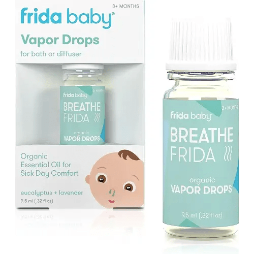 Frida Baby Breathefrida Vapor Bath Drops, Baby Congestion Relief with Eucalyptus Essential Oil for Humidifier, Aromatherapy Oil Help Baby Breathe Easy